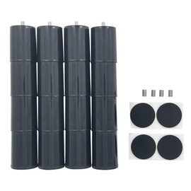 Dlfeue 12 Inch 4 Pcs Adjustable Bed Base Frame Legs Compatible with M8 M10 Threading Sofa Furniture Foot Replacement
