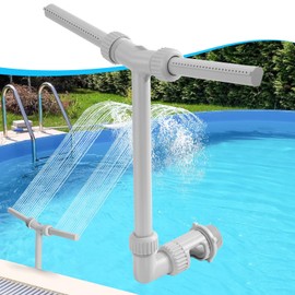 Pool Fountain - Dual Spray Water Fountains for Above Ground/Inground Pools, High-Pressure Waterfall & Pool Sprinkler Fountain, Pool Accessories for Inground Pools & Above Ground Pool Accessories