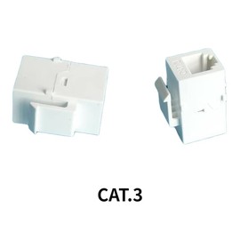 10 RJ11 CAT3 Telephone Socket adapters Model 110 IDC 6P4C Connector modules (Mother to Mother RJ11, White)
