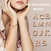 Pptabold Pulsera Inicial Mujer Personalizadas, Pulseras para Mujer Acero Inoxidable