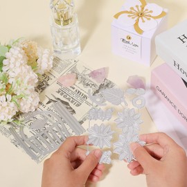 GLOBLELAND Sunflower Cutting Dies for Card Making Flower Basket Cut Die for DIY Scrapbooking Journal Embossing Paper Craft Decor