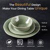 AmorArc Ceramic Dinnerware Sets, Handmade Stoneware Reactive Glaze Plates and