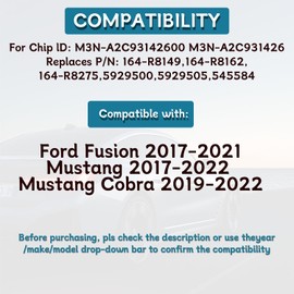 Key Fob Replacement for 2018-2022 Ford F-Series Truck- F150 F250 F350 F450 F550 Bronco Car Keyless Entry Remote Control, M3N-A2C93142600 M3N-A2C931426, 5 Btn