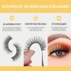 10 Pares Pestañas Postizas 3d Mink Pestañas Postizas