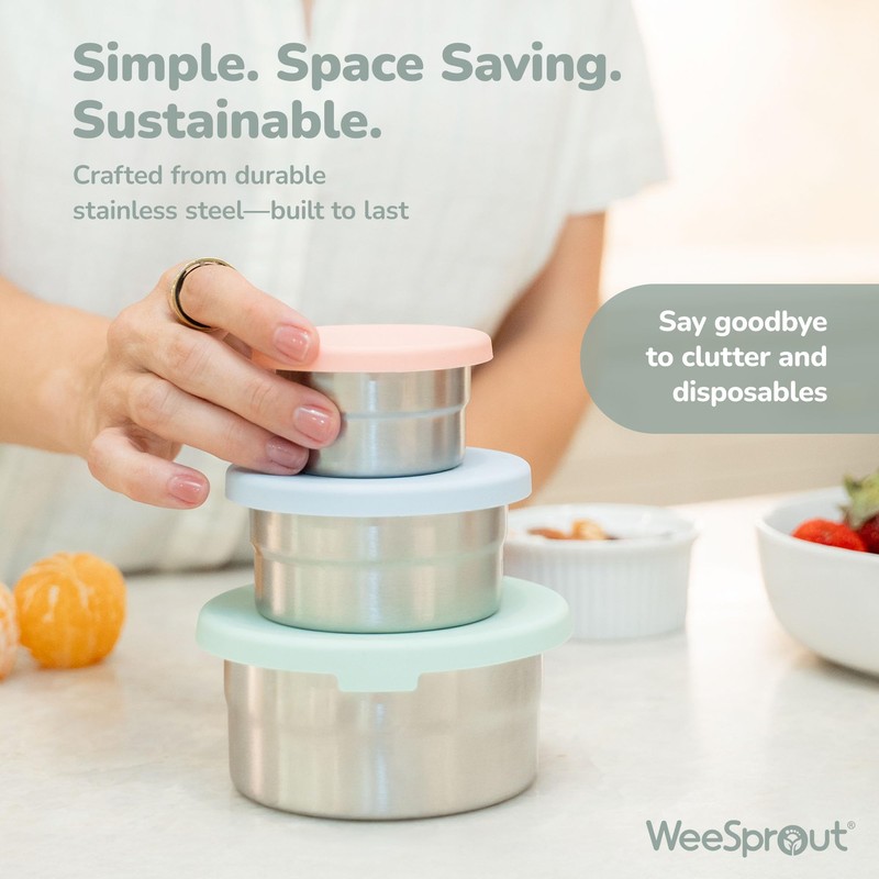 Stainless Steel Food Storage Containers - 3 Pack - 3