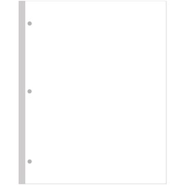 A4 Blank Filler Paper, 3-Hole Blank Paper, 100Sheets / 200Pages Loose-Leaf Paper, 100gsm White Paper, 8.5'' x 11''