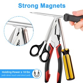 Strong Magnets, Caturledas 10 Pack Heavy Duty Rare Earth Neodymium Magnets with Double Sided Adhesive, Rectangular Bar Magnetic Strip for Refrigerator Kitchen Office Science Craft, 60x10x3 mm, Silver