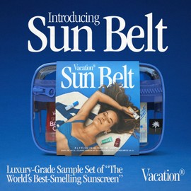 VACATION Vacation Sun Belt Sampler, Includes Baby Oil SPF 30 (1 Fl. Oz.), Super Spritz SPF 50 Face Mist (1 Fl. Oz.), Classic Lotion SPF 30 (1 Fl. Oz.), After Sun Gel (1 Fl. Oz.),Festival Friendly Fanny Pack