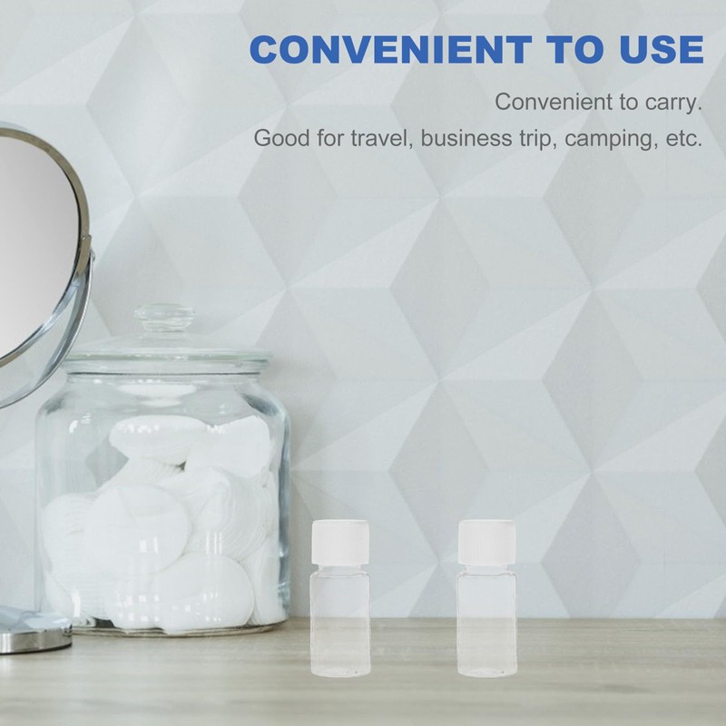 25pcs 10ml Sample Bottles Refillable Plastic Transparent Lotion Bottles Shower