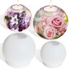 Actvty Tealight Candle Holder Resin Molds, 2 Pcs Sphere Tea