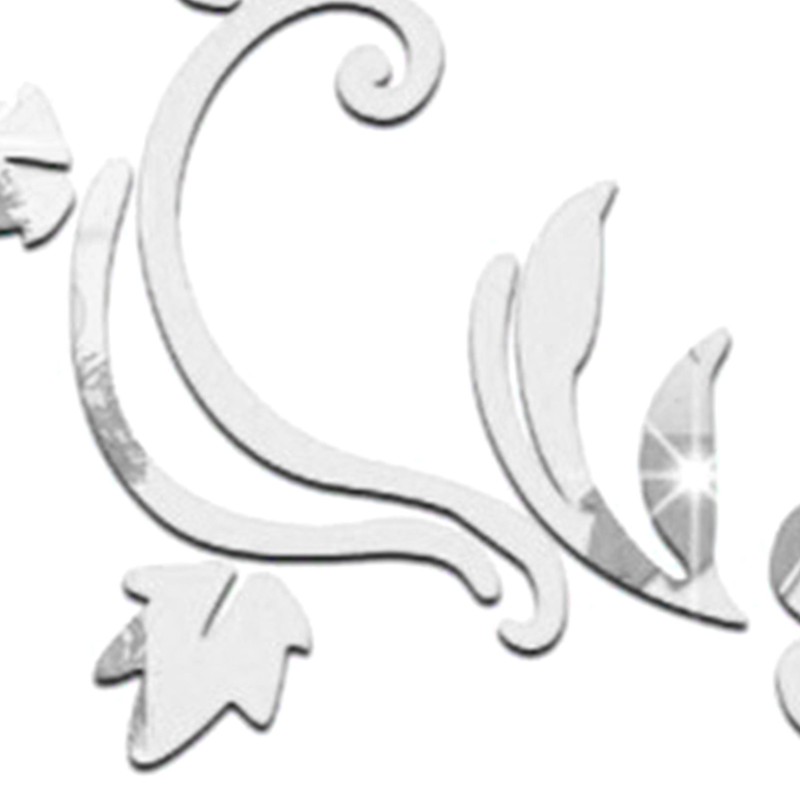 Acrylic Mirror Wall Sticker Removable 3D Wall Decal for Living