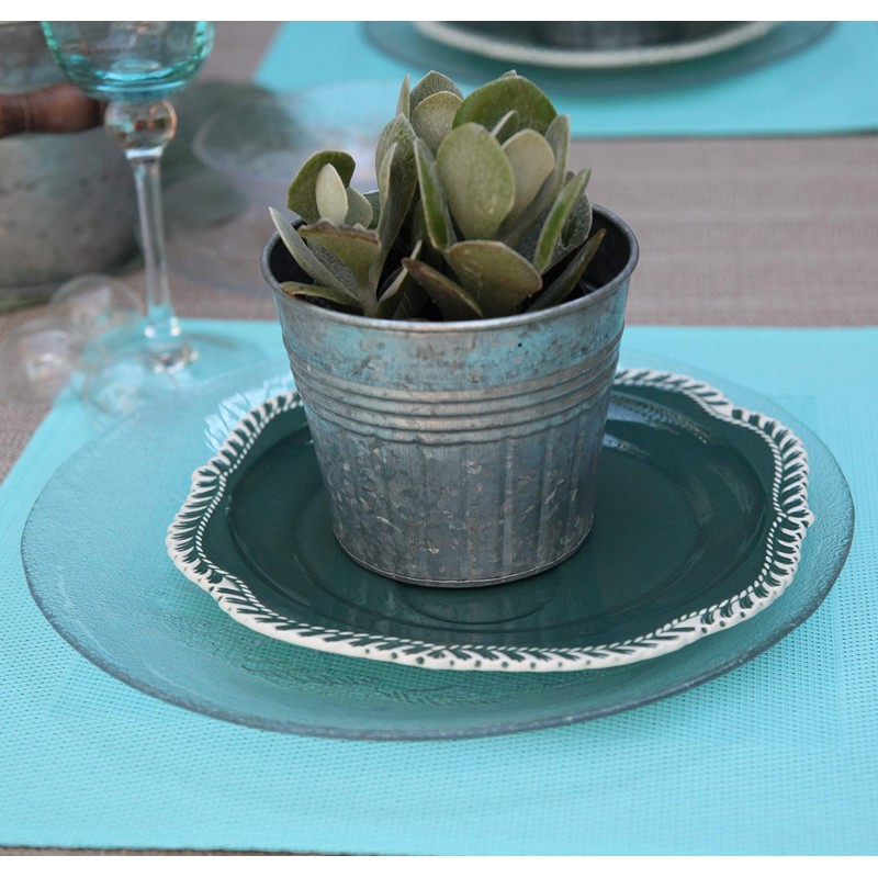 4" Round Planter - Galvanized