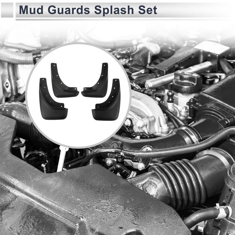 X AUTOHAUX 1set Front and Rear Mud Flaps Splash Guards