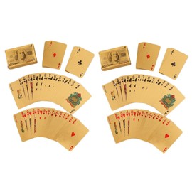 Generic 2sets Shiny Poker Cards Fun Entertainment Prop for Home Bar Office Material for Family Games Gatherings and Parties