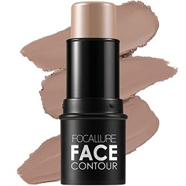 FOCALLURE Barra de contorno crema, barra bronceadora mate, maquillaje profesional para moldear la cara y contornear en barra, fácil de aplicar con cob