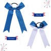 Long Tail Glitter Cheer Bows 16 PCS Collegiate Style Cheer