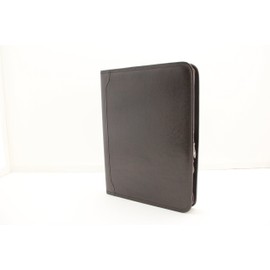 Pu Business Leather Portfolio A4 Presentation Padfolio A4 Conference Folder 2 Ring binder Organiser (Brown)