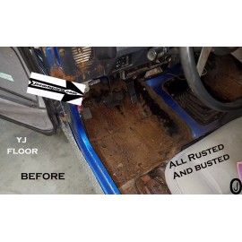 jocartsparts.com Fits Jeep Wrangler YJ Highly Polished Aluminum Diamond Plate Front Floor Cover