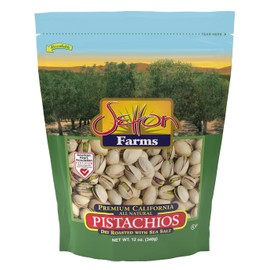 Setton Farms Dry Roasted and Salted Pistachios, Premium California In Shell Pistachios, 12 Oz. Bag, Certified Non-GMO, Gluten Free, Vegan and Kosher