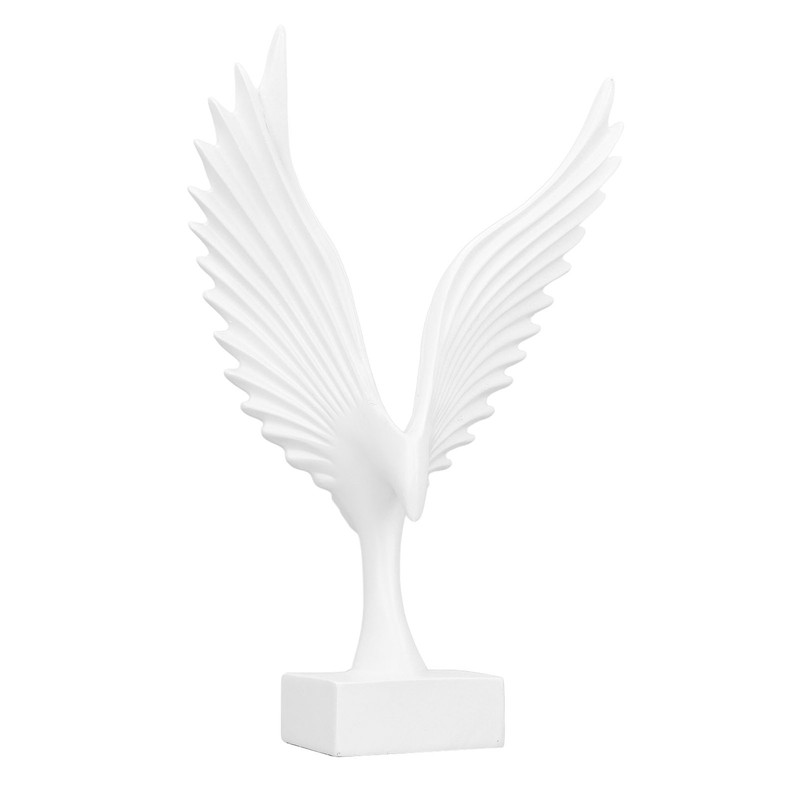 Eagle Abstract Figurine Decorative Resin Geometric Surface Animal Wing Sculpture