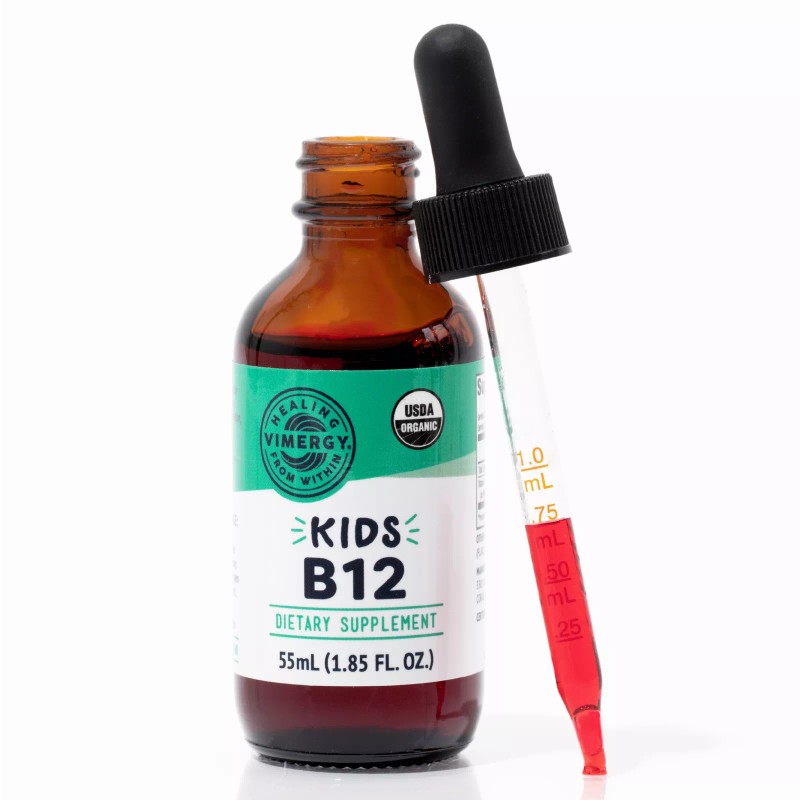 Vimergy Kids USDA Organic Liquid B12– 55 ml | Ages