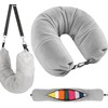 Asofelk 1PCS Stuffable Neck Pillow for Travel, Adjustable Stuffable Travel