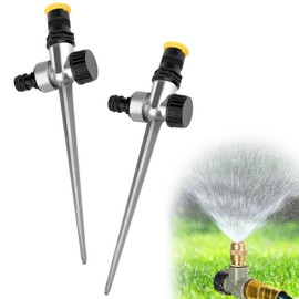 Wennala 2-Piece Sprenger Garden Lawn Sprinkler 360° Automatic Rotating Garden Sprinkler, Adjustable Round Nozzle, Lawn Sprinkler Small Area, Lawn Sprinkler Set