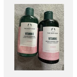 The Body Shop Body Shop Vitamin E Cream Cleanser Moisturising Toner Bundle Set 250 ml