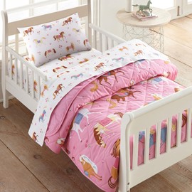 Wildkin 100% Cotton Toddler Pillowcase – Hypoallergenic, Soft & Breathable - Horses