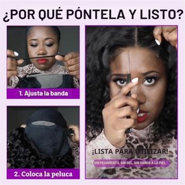 UCUVIC Peluca Bob Rizada Cabello Humano 5x5 Usar y Llevar Pelucas Sin Pegamento Cabello Humano Pre Depiladas Pre Cortadas Onda Profunda Pelucas de Cie