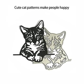 Lazy Llying Cat Metal Cutting Dies Lazy Lying Cat Party Festival Invitation Cards Cutting Dies for DIY Scrapbooking Photo Album Decorative Embossing Paper