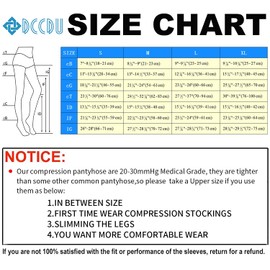 DCCDU Medical Compression Pantyhose for Women & Men, Gradient Compression Support Pantyhose Firm Support 20-30 mmHg Treatment Swelling, Varicose Veins, Edema(UP Grade)