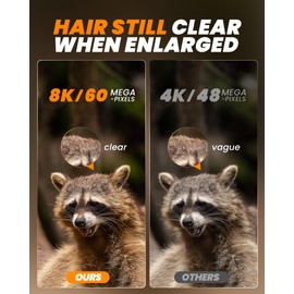 NOXOWL Trail Camera WiFi 60MP/8k Game Camera with No Glow Night Vision Waterproof,0.05s Trigger Motion Activated Hunting Camera,Suitable for Outdoor Wildlife Deer Scouting,Monitoring Home Security