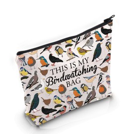 PYOUL Bird Lover Gift This Is My Birdwatching Bag Makeup Bag Bird Watcher Cosmetic Bag Who Loves Birds Gift Bird Nerd Merch (Birdwatching Bag)