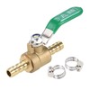 sourcing map Brass Air Ball Valve Shut-Off Switch 8 mm