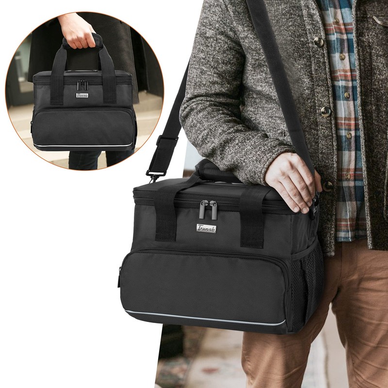 Trunab Reusable 6 Cups Drink Carrier for Delivery with Adjustable