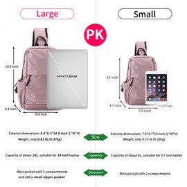 Seoky Rop Men Women Sling Bag Backpack Lightweight Water Resistant Small Chest Shoulder Crossbody Bags for Walking Travel Cycling Pink