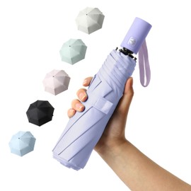 BAODINI Small Travel Umbrella for Rain Protection Sun-Folding UV Umbrella Windproof Compact