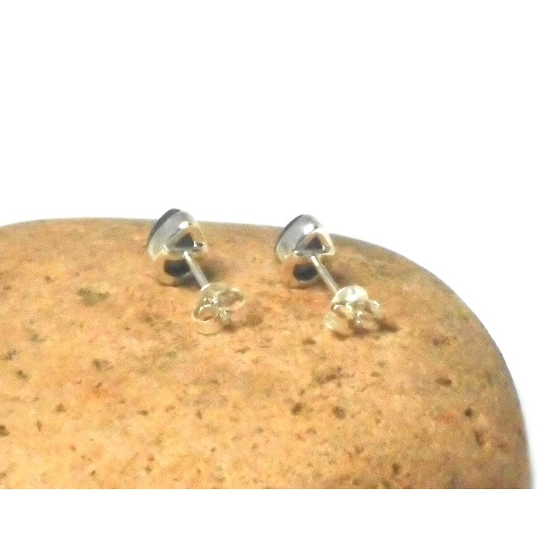 Art Gecko Fiery Pear Shaped LABRADORITE Sterling Silver Gemstone Stud