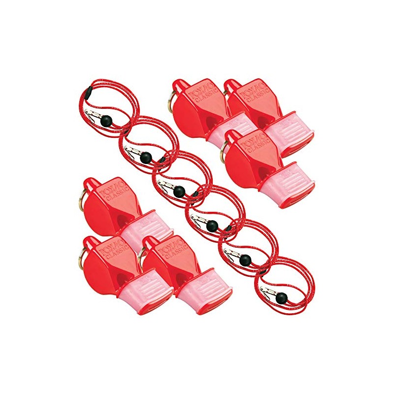 Fox 40 Classic CMG w/Breakaway Lanyard 6 Pack (Red)