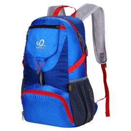 Waterfly Hiking Backpack, Ultralight Outdoor Backpack Foldable Waterproof Multifunctional Daypack for Cycling Travel Climbing Sports, 20 Litres, blue