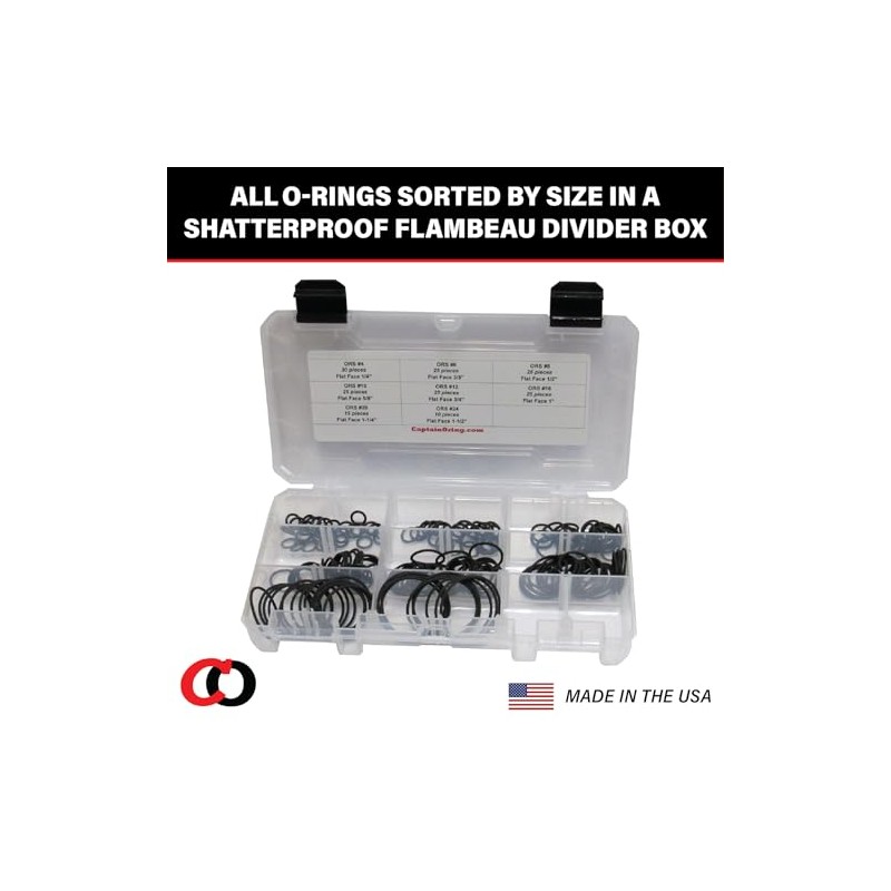 Kit de juntas tóricas Captain O-Ring ORS de cara plana