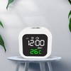 LED Alarm Clock Night Light USB Rechargeable Mirror Design Adjustable