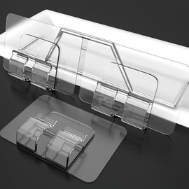 Boerni Ganchos adhesivos resistentes para colgar luces de Navidad en cuerda, paquete de 30, grandes, transparentes, impermeables, ganchos para cables de luz al aire libre, portacables para cuerdas