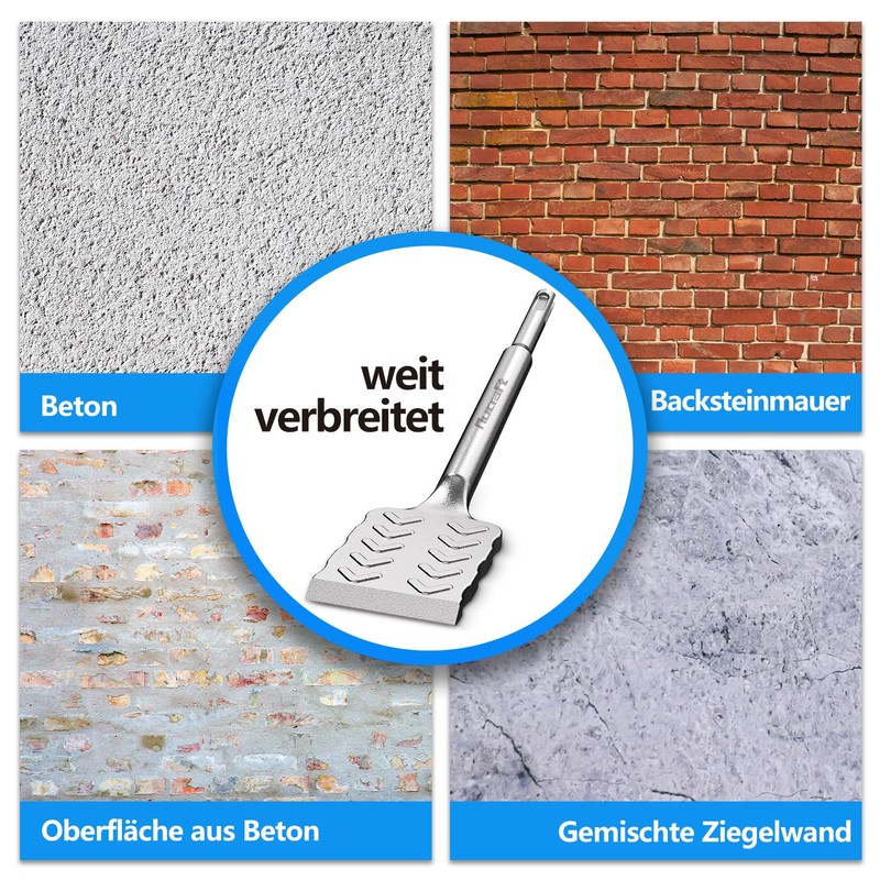 Nucraft SDS-Plus Fliesenmeißel, 250 mm x 50 mm, 10° gebogener