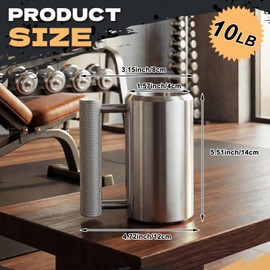 Mifoci 10lb Heavy Mug Dumbbell Style, Funny Gift Weighted Stainless Steel Novelty Cup for Gym & Fitness Lovers