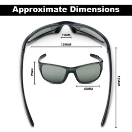 Flying Fisherman 7877GS Last Cast Polarized Sunglasses, Granite Frame, Smoke Lens, Large