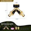 TMOK Garden Hose Splitter 2 Way, Heavy Duty Brass Connector