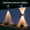 Roopure 4 Pack Warm White Solar Power Fence Wall Light