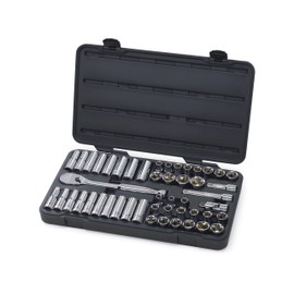 GEARWRENCH 49 Pc. 1/2" Drive 6 Pt. Socket Set, Standard/Deep, SAE/Metric - 80700D